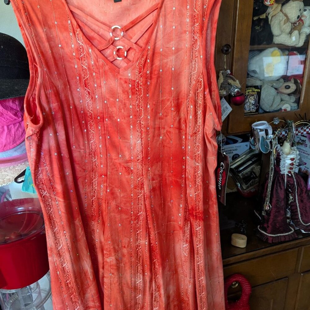Cocomo Women Orange  Dress 1X